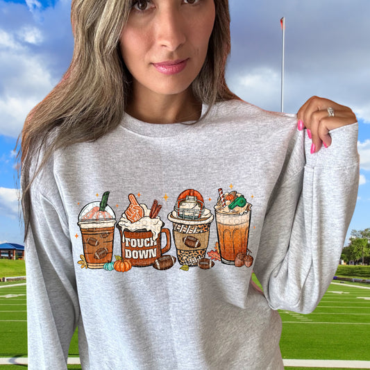 Football Fall Coffees Crewneck Sweatshirt