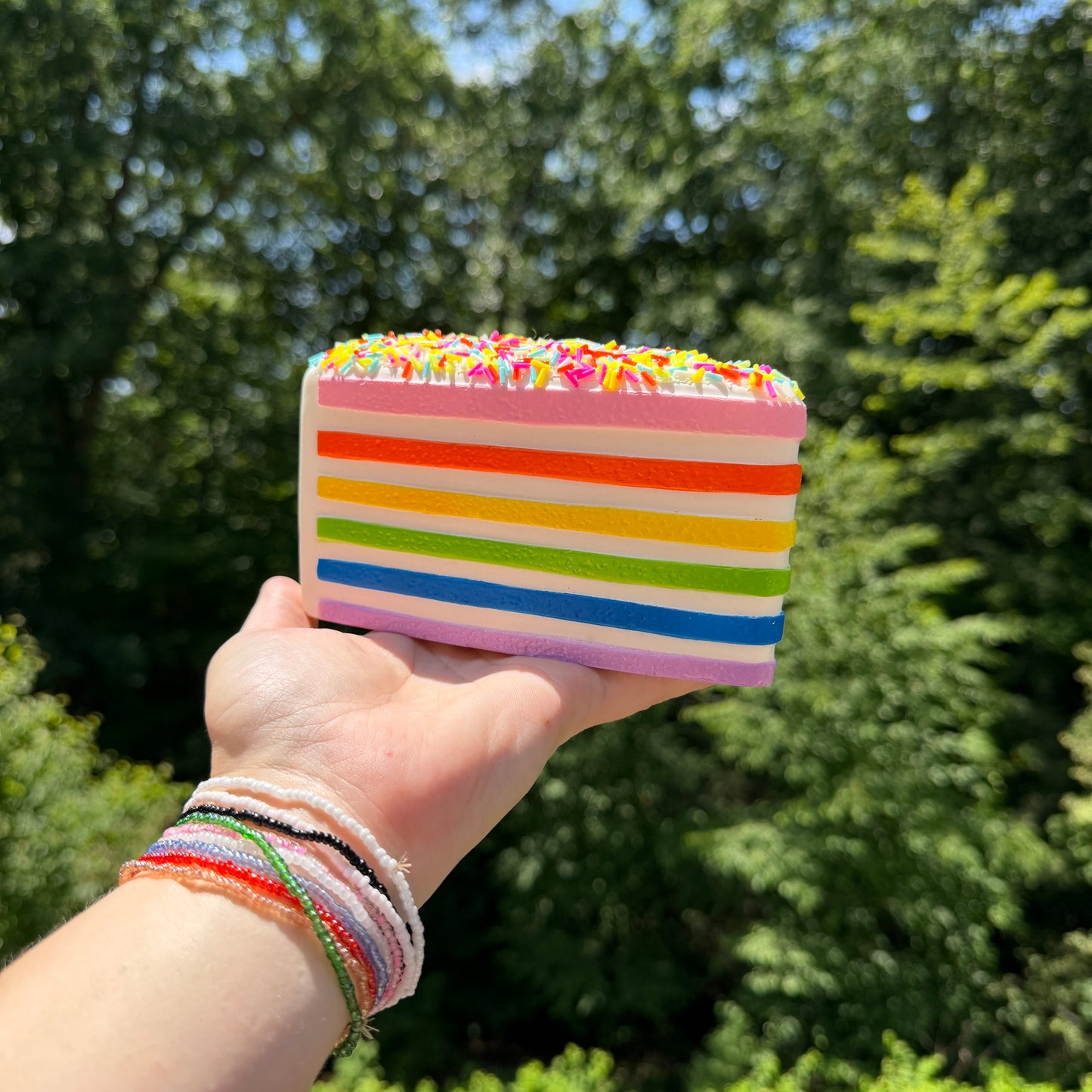 Squishy Toy - Rainbow Cake