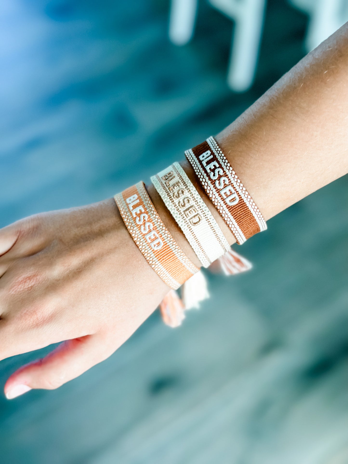 "Blessed" Woven Bracelets