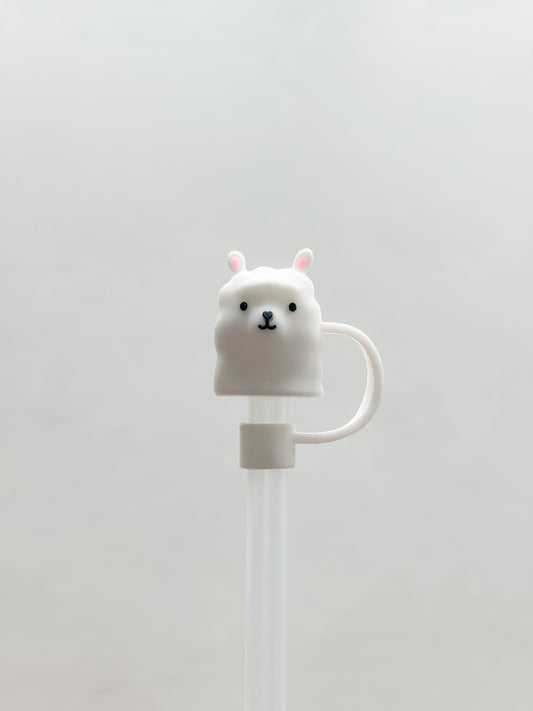 Straw Cover "White Alpaca"