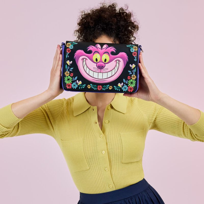 Loungefly Disney Alice in Wonderland Cheshire Cat Tulgey Wood Crossbody Bag