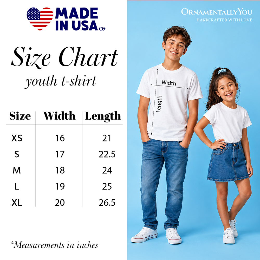 Kids America Land of the Free T-Shirt, Retro Youth Floral Independence Day Tee