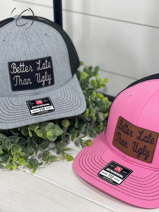 Adult Better Late Than Ugly Patch Snapback Hat