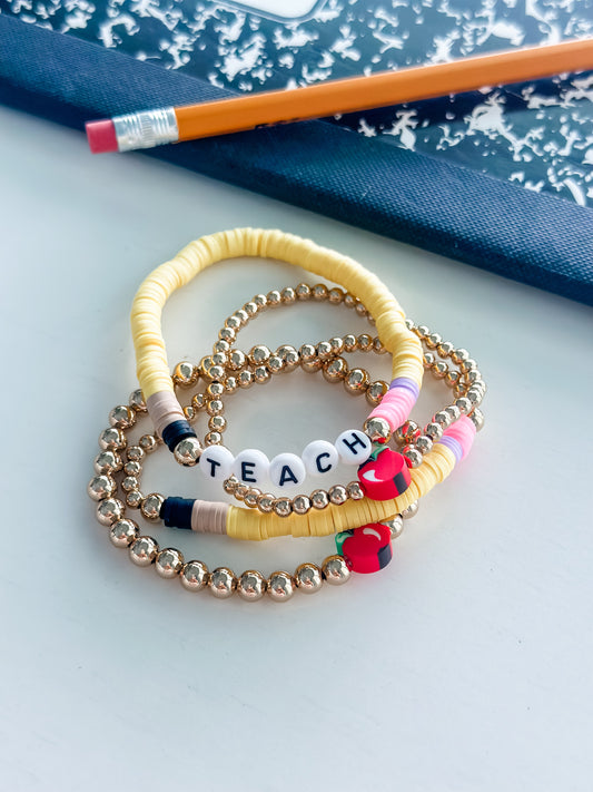 Teach 4-Piece Bracelet Set
