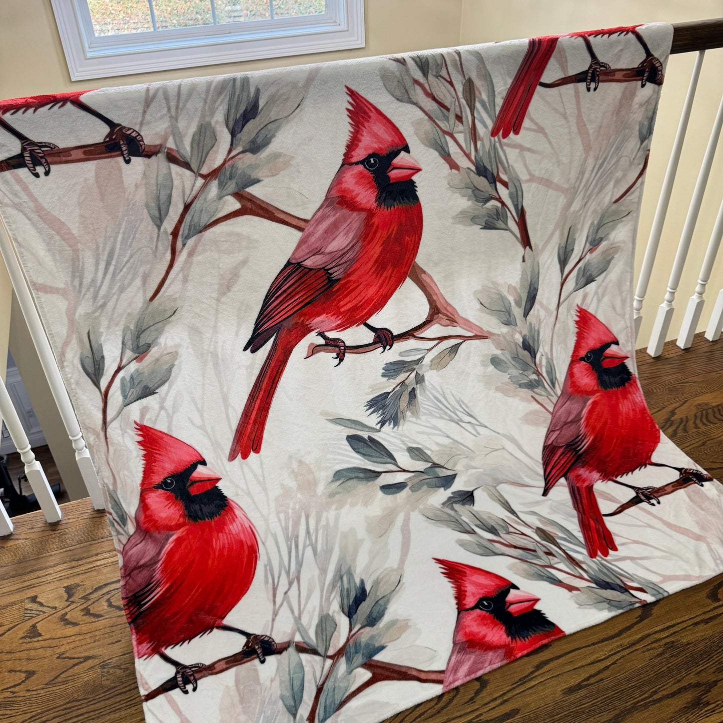 Blanket - Christmas - Red Cardinal - PREORDER