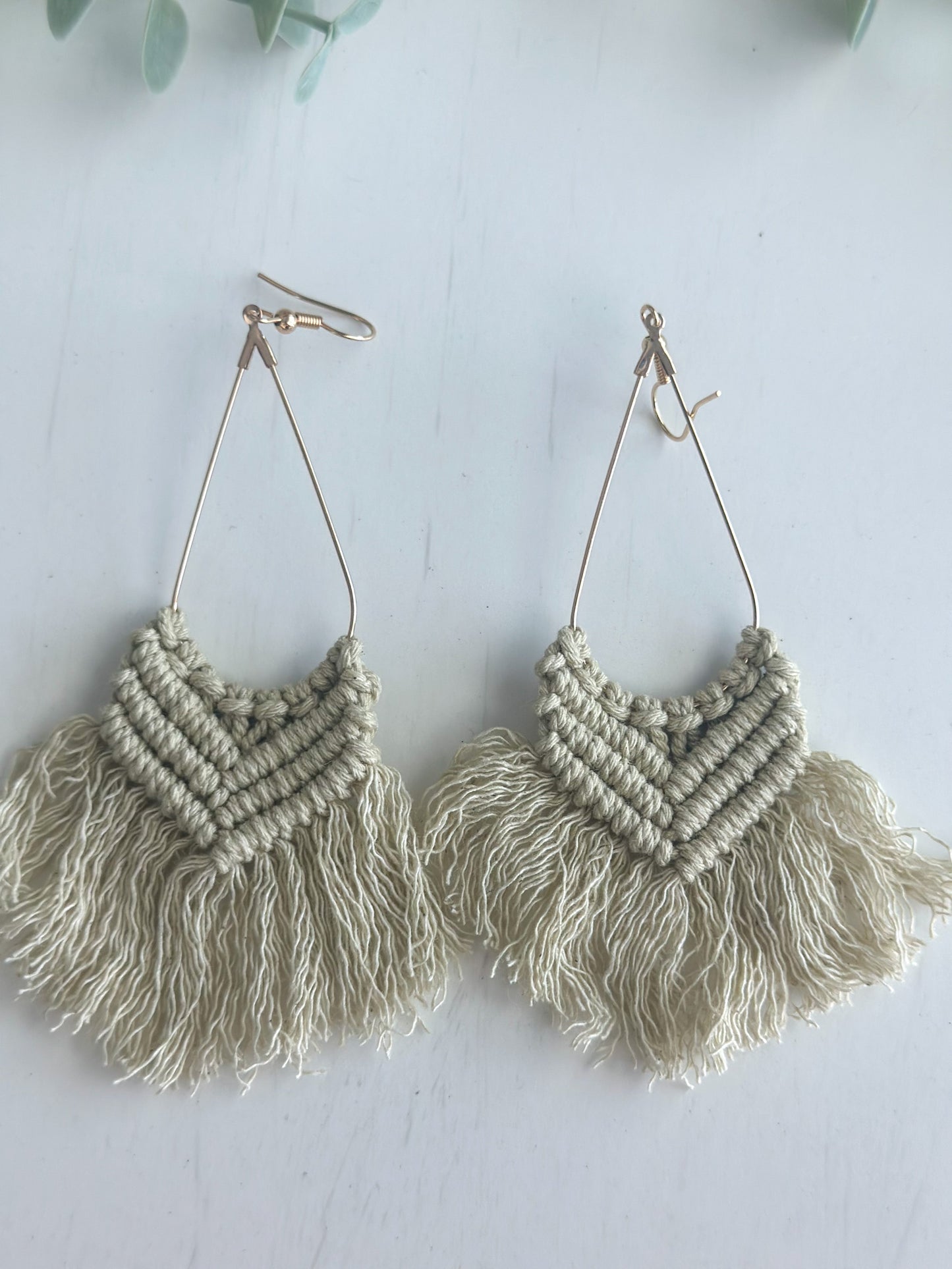 Boho Macrame Earrings "Natural"