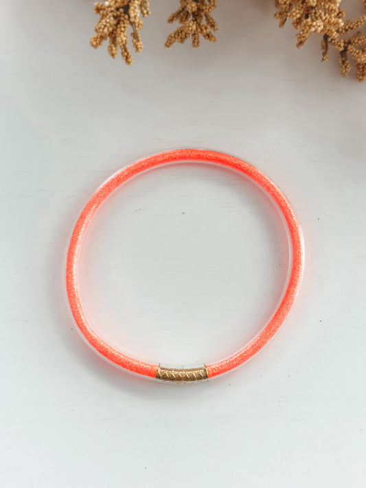 Gili Jelly "Orange" Glitter Bracelet