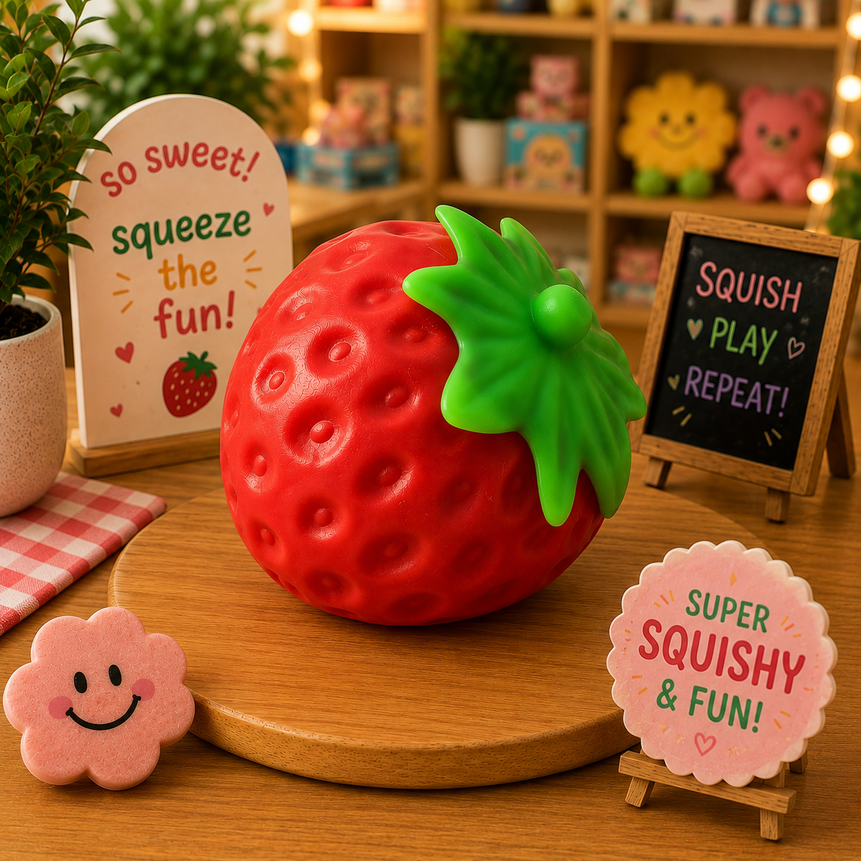 Ready to Ship  | Big Strawberry Squishy*