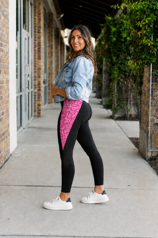 PreOrder | Breast Cancer Awareness Panel Leggings