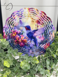 Colorful Hummingbird Wind Spinner
