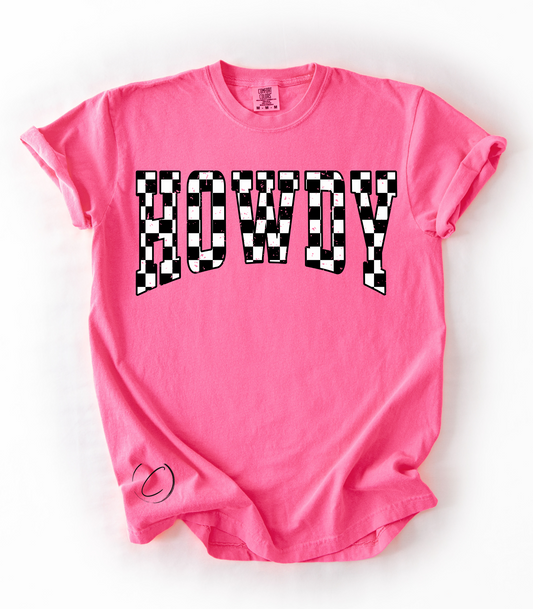 Howdy Checkered Graphic Tee