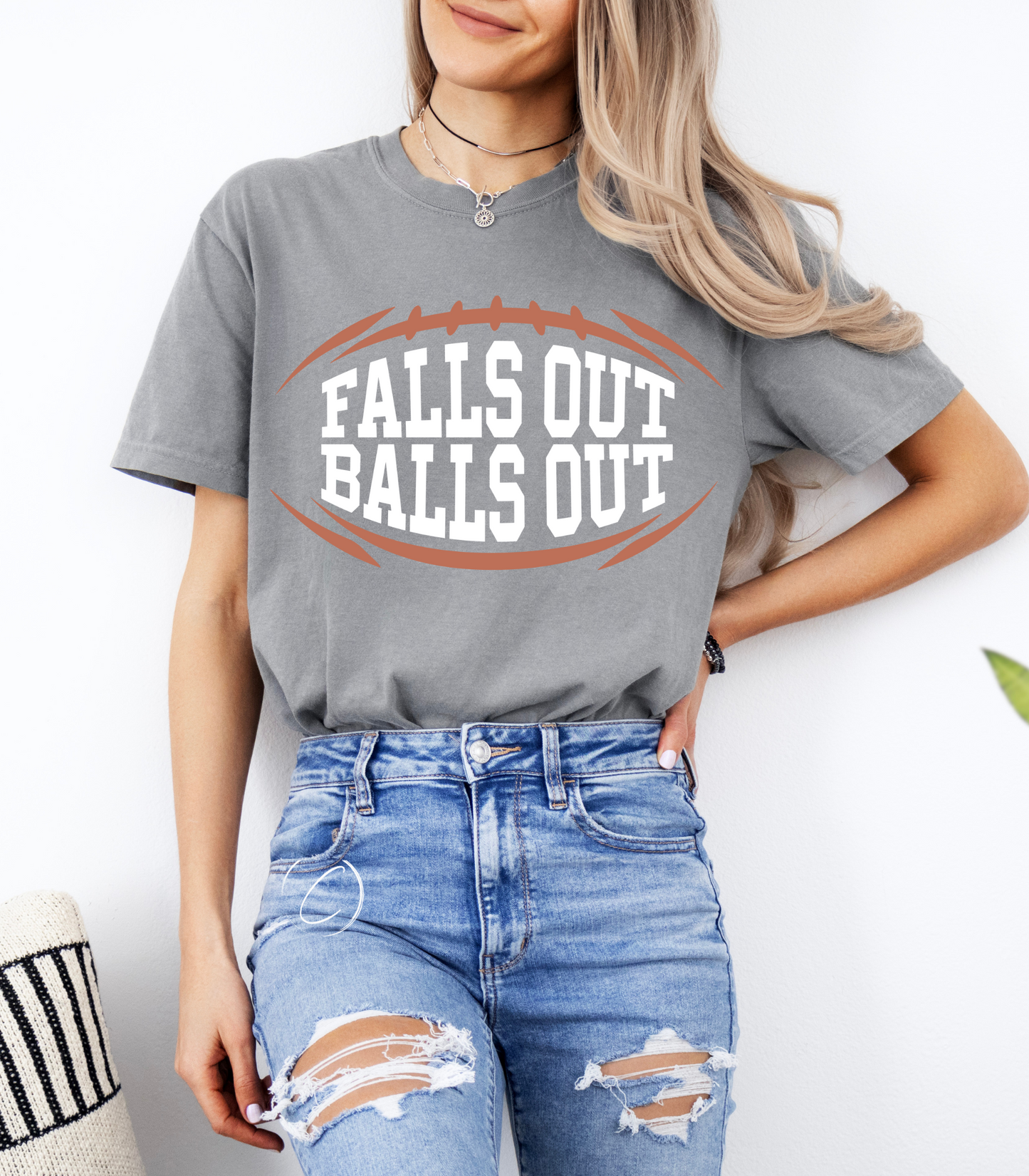 Falls Out Balls Out Silhouette Graphic Tee