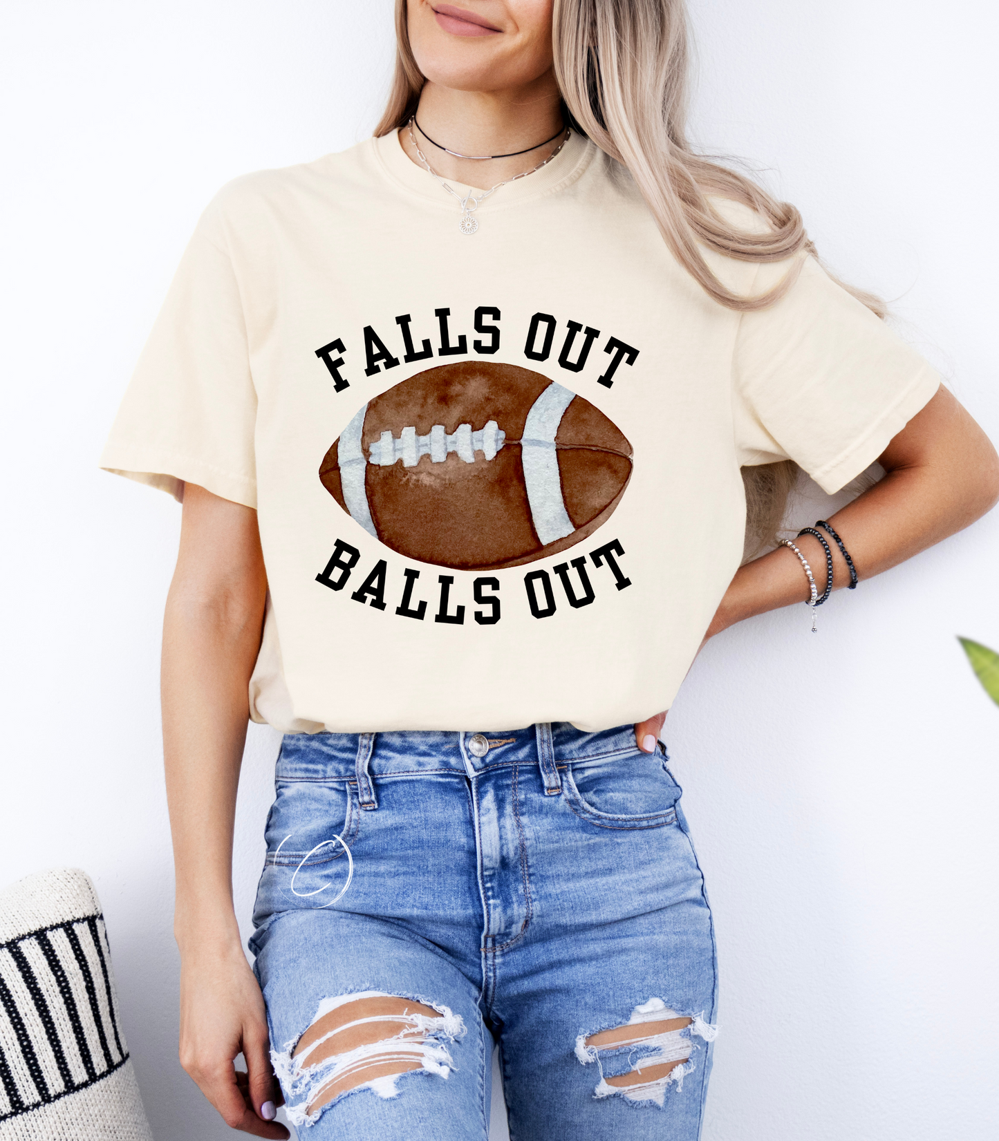 Falls Out Balls Out Watercolor Graphic Tee