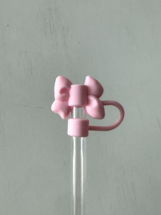Straw Cover 10MM "Pink Bow"