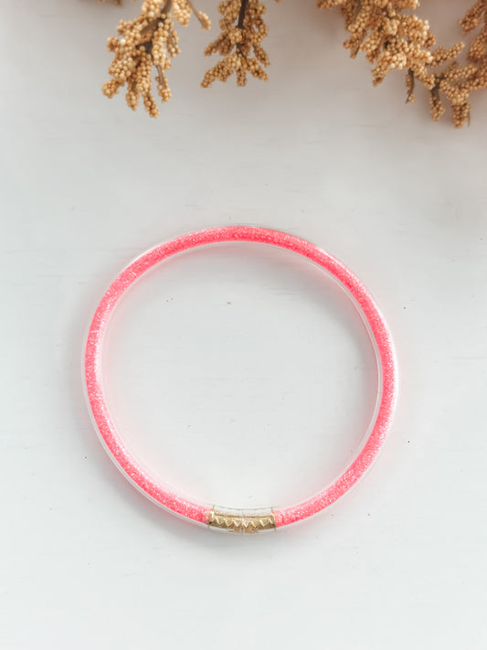 Gili Jelly "Coral" Glitter Bracelet