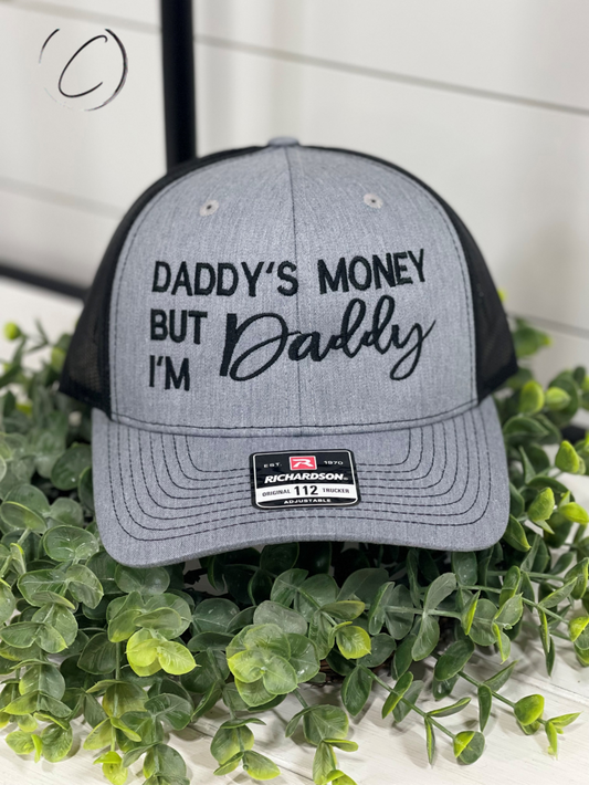 Adult Daddy's Money Embroidered Snapback Hat