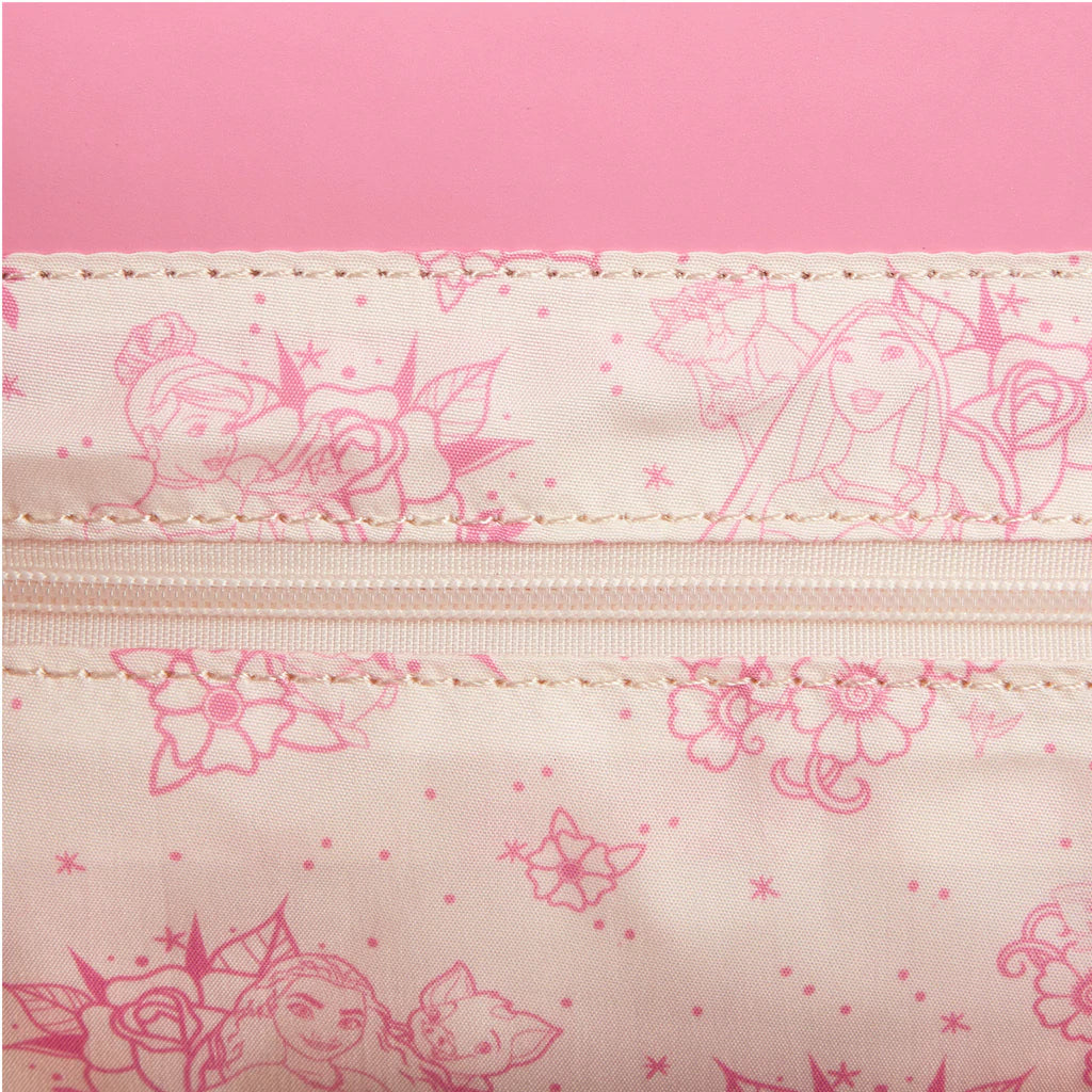 Disney Princess Floral Tattoo Pattern Crossbody Bag by Loungefly