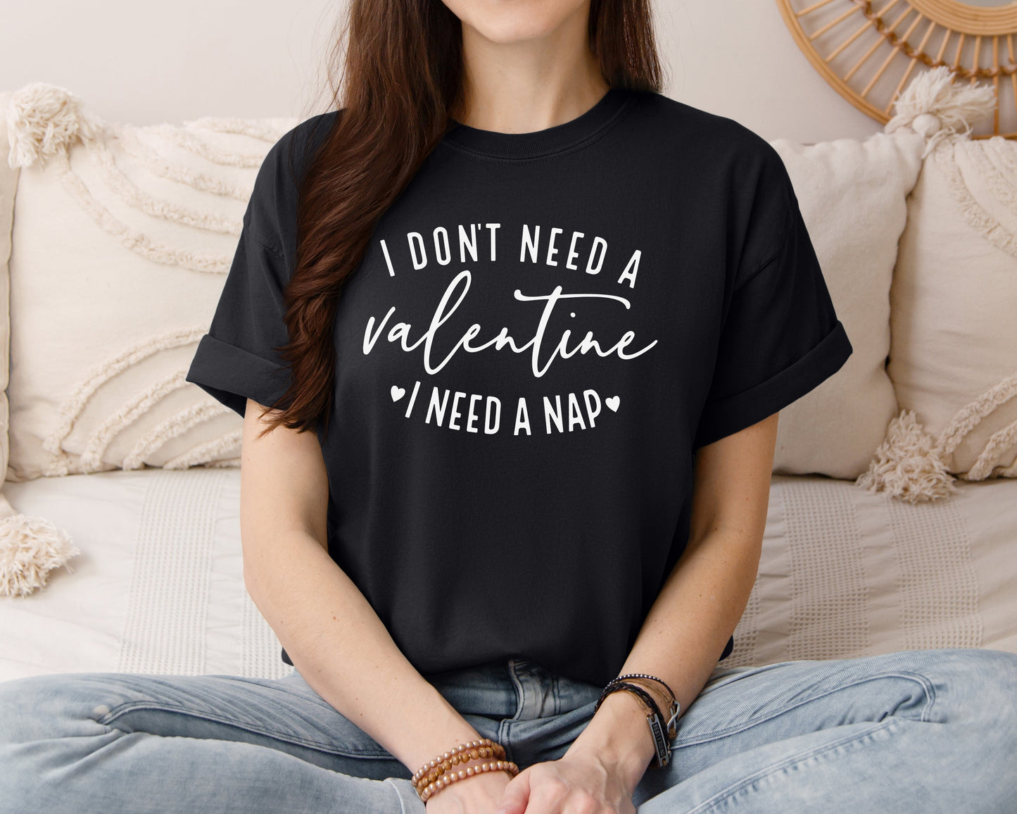 Don't Need A Valentine, Need A Nap Graphic Tee