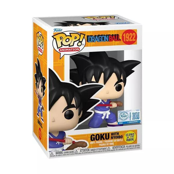 Dragon Ball Goku with Nyoibou (Glow-in-the-Dark) (AE Exclusive) FUNKO POP!