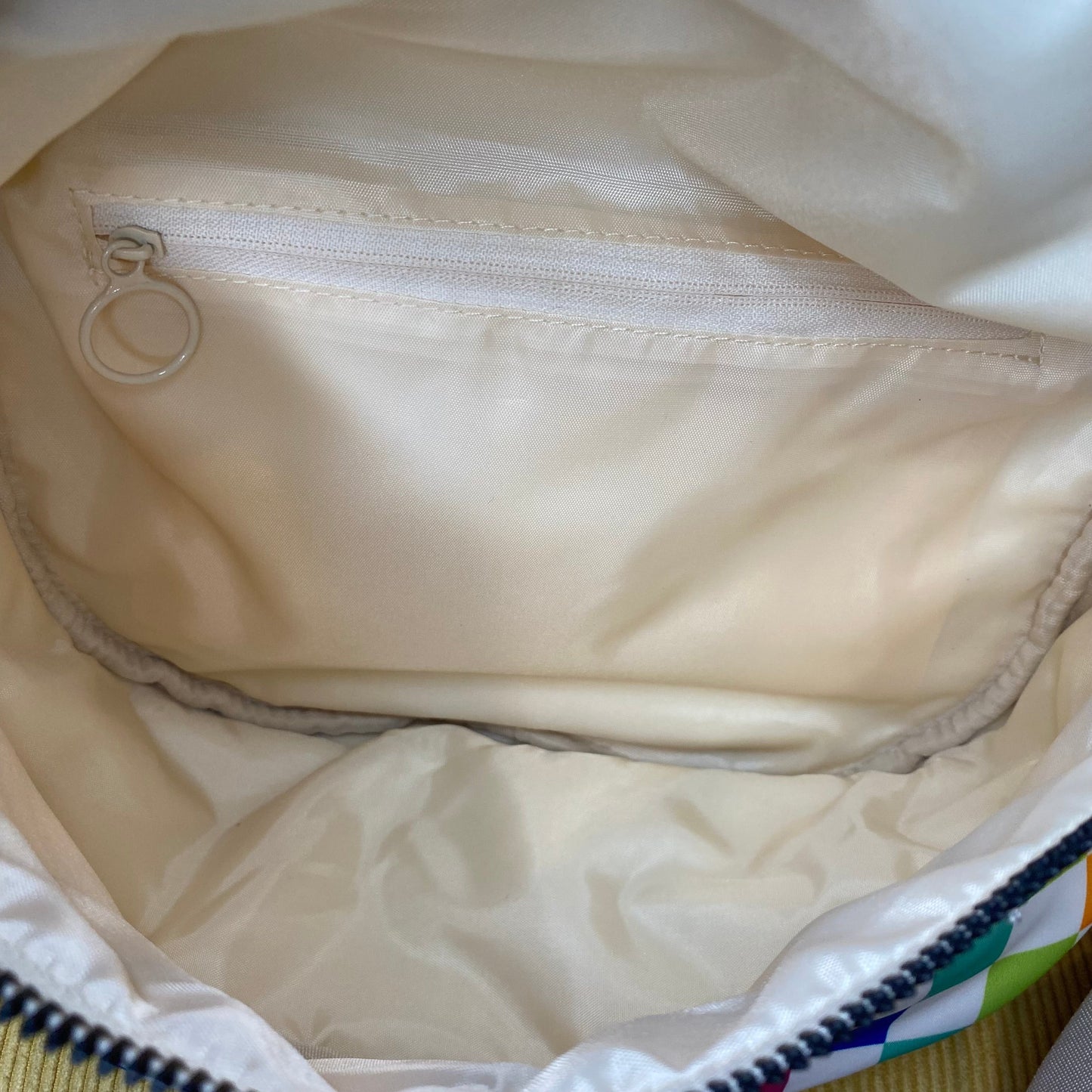 The Roni Nylon Crossbody - Checkered Colorful White