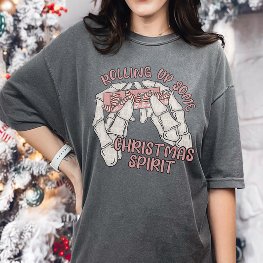 Rolling up some Christmas Spirit Comfort Colors T-shirt OR Sweatshirt