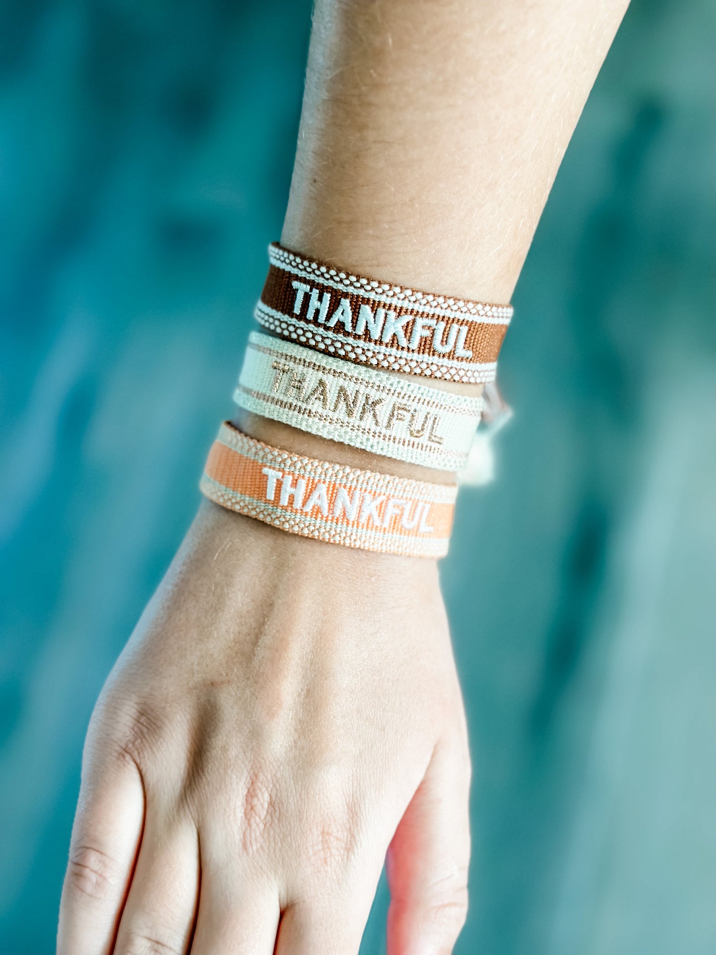 "Thankful" Woven Bracelets