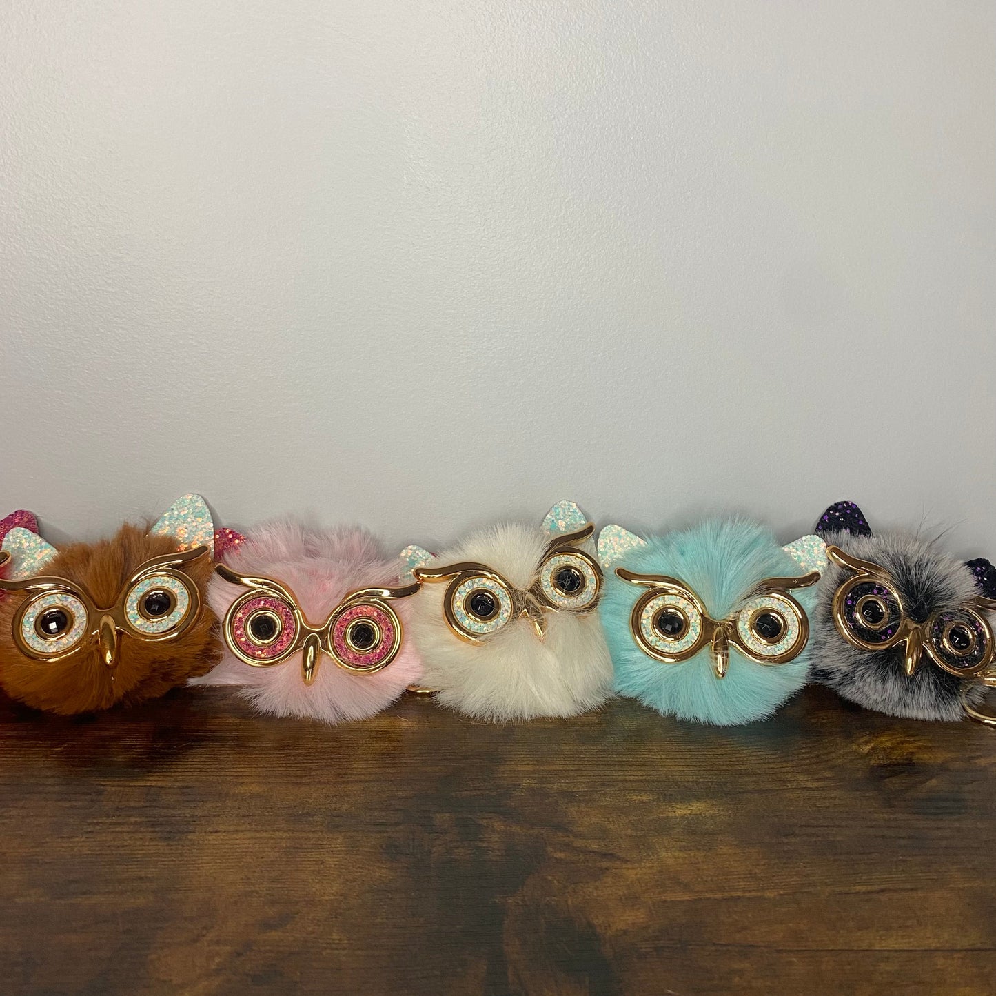 Keychain - Fuzzy Owl Pom Pom