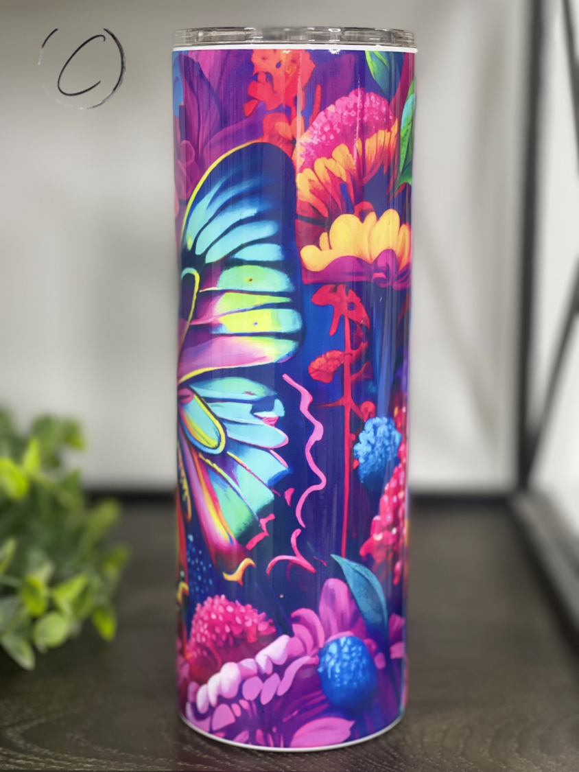 Groovy Butterfly 20oz Skinny Tumbler