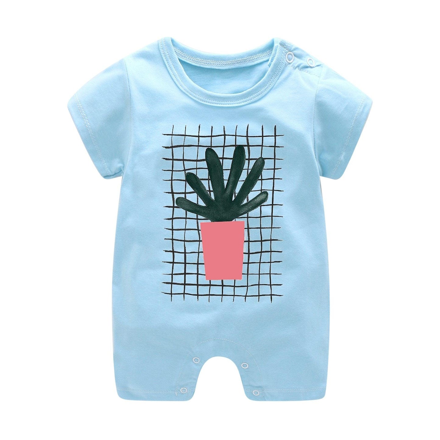 Summer Short Sleeved Girls Dress Baby Romper Cotton Newborn Body Suit Baby Pajama Boys Rompers