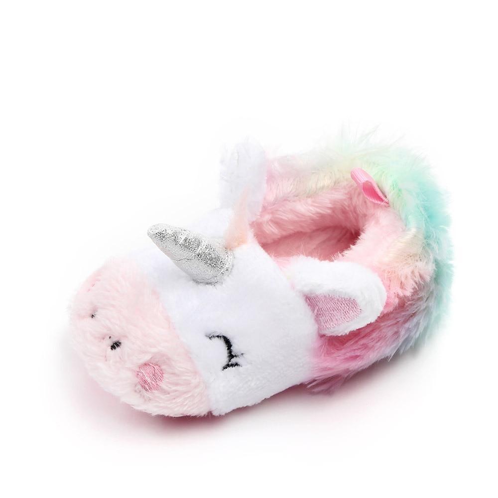 Princess Newborn Baby Crawling Shoes Girl Slippers Pre Walker Trainers Fur Winter Soft Shoes