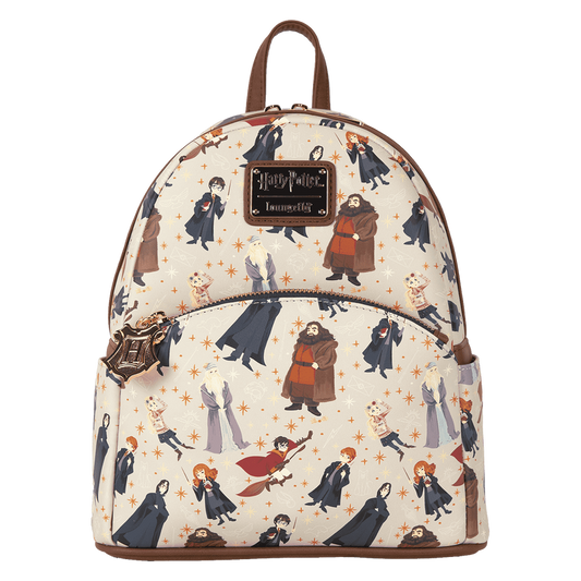 Loungefly Harry Potter Hogwarts All-Over Print Mini Backpack