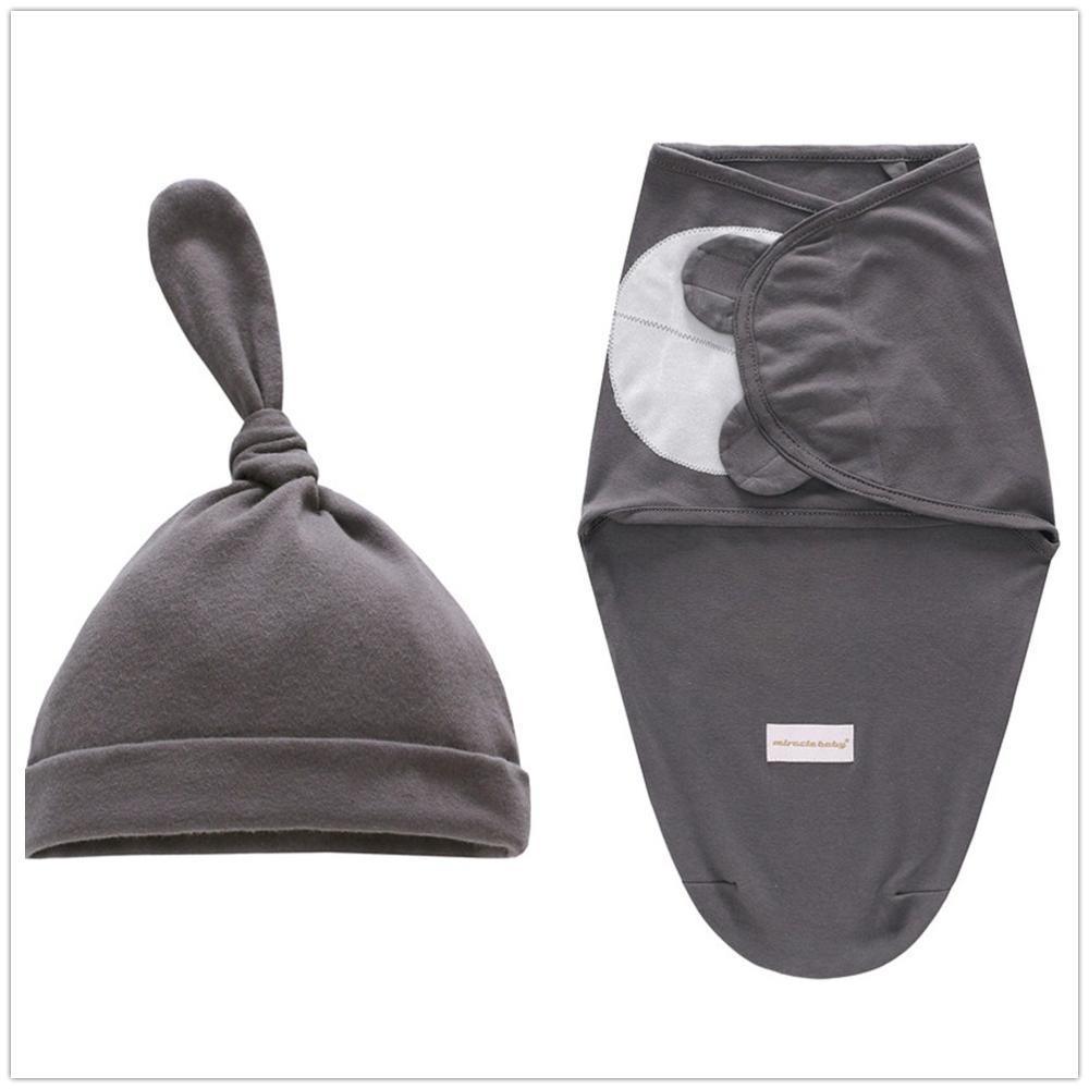 Baby Swaddle Blanket With Cap For Newborn Wrap Cotton Swaddling Bag Baby Envelope Sleep sack  Blanket .