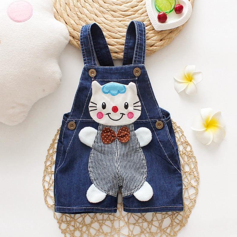 Modern Cartoon Baby Clothing Boys & Girls Jeans Overalls Shorts Toddler Infant Rompers For Kids In Fashion Deisgn