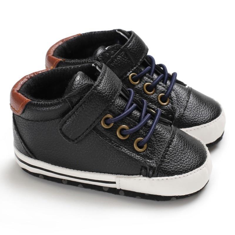 Newborn PU Leather Shoes Winter Fashion Baby Soft Sole Canvas Sneakers 0-12 Months Baby Boy And Girl