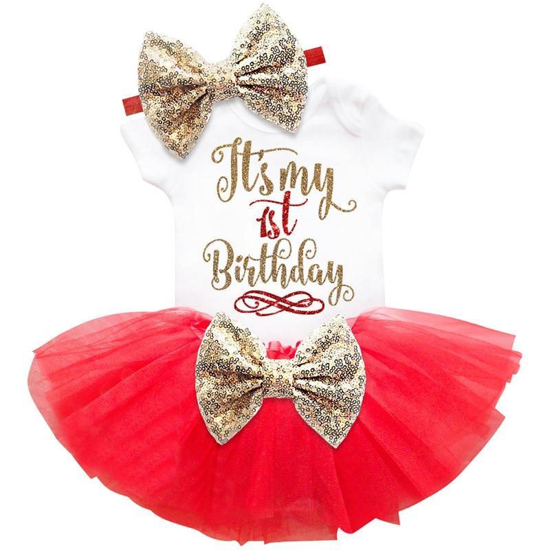 Princess Girls Tutu Dress Toddler Kids Clothes Baby Baptism 1st First Birthday Outfits Dress For Birthday Party