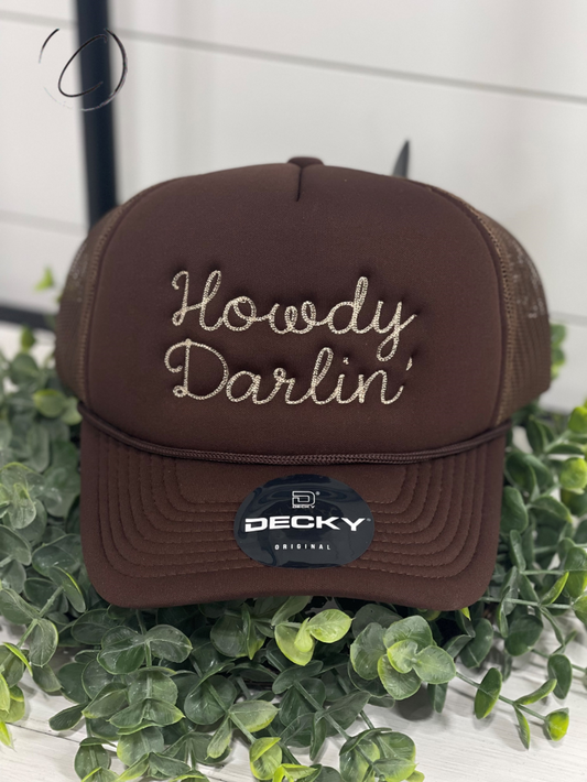 Adult Howdy Darlin' Embroidered Foam Snapback Hat