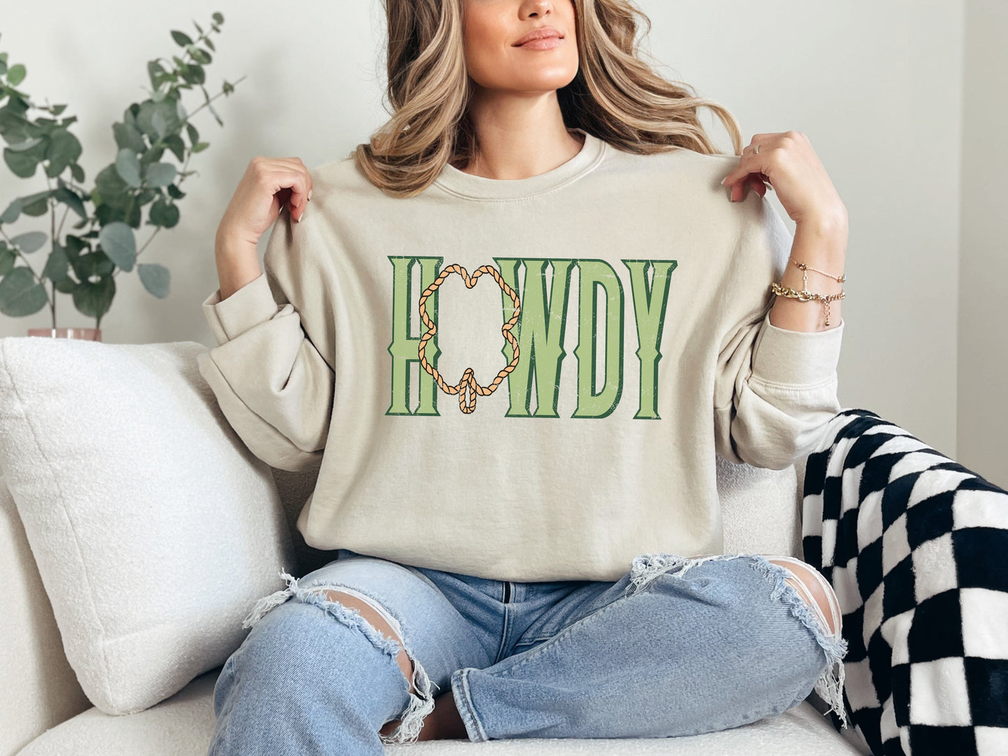 Howdy Rope Shamrock Sweatshirt