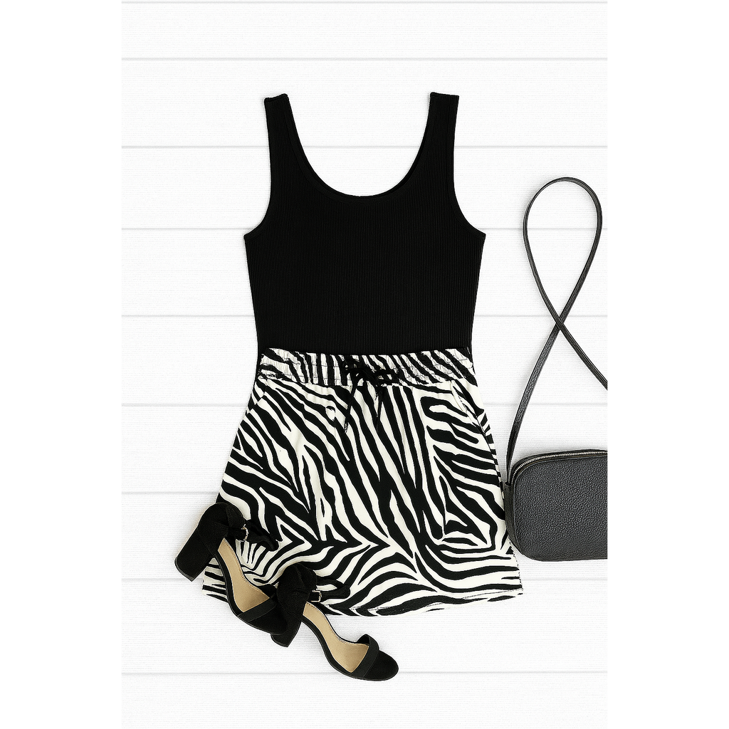 Ready to Ship | The Zoe - Zebra Print Jogger Skirt