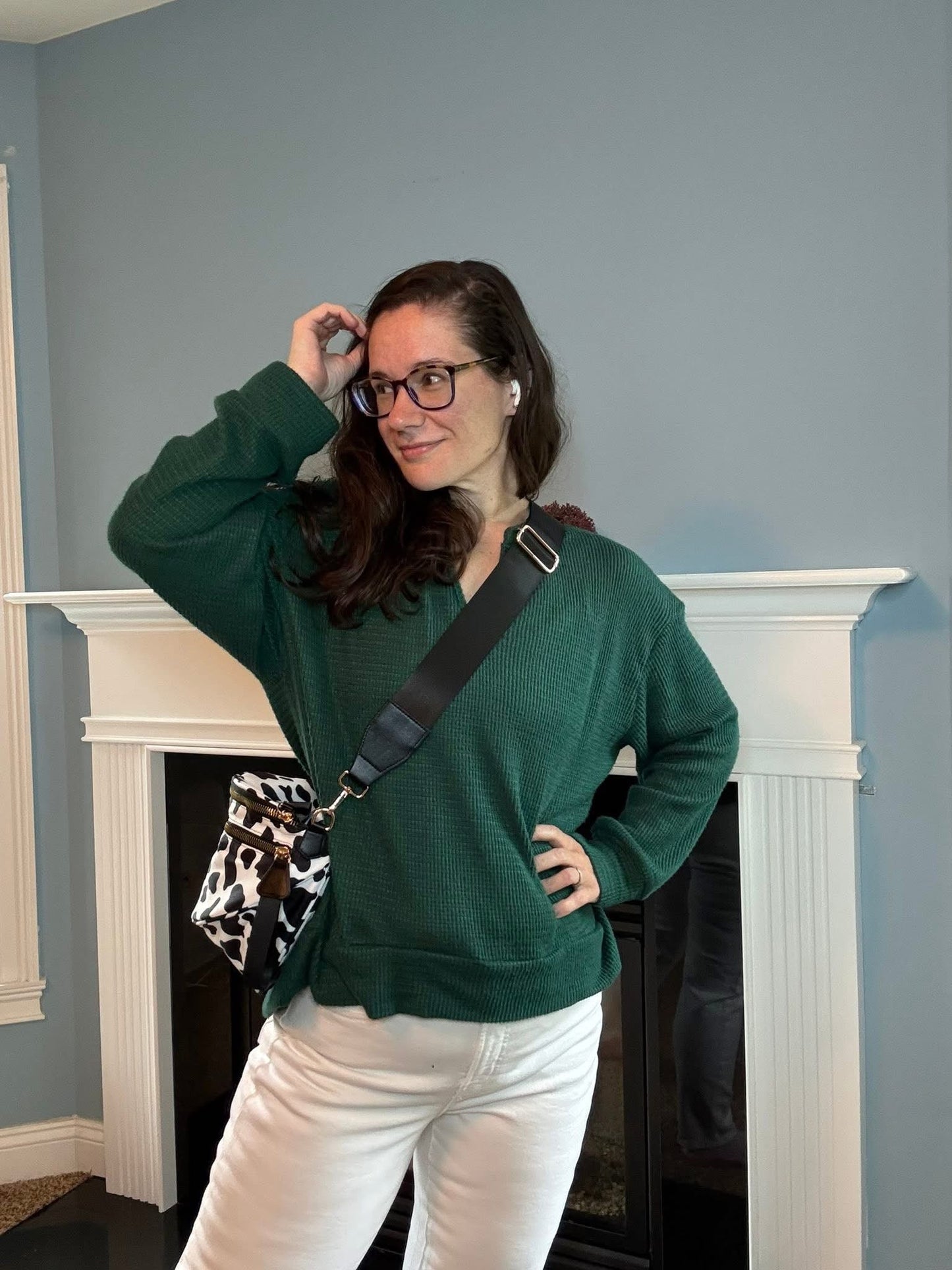 The Roni Nylon Crossbody - Cow - PREORDER