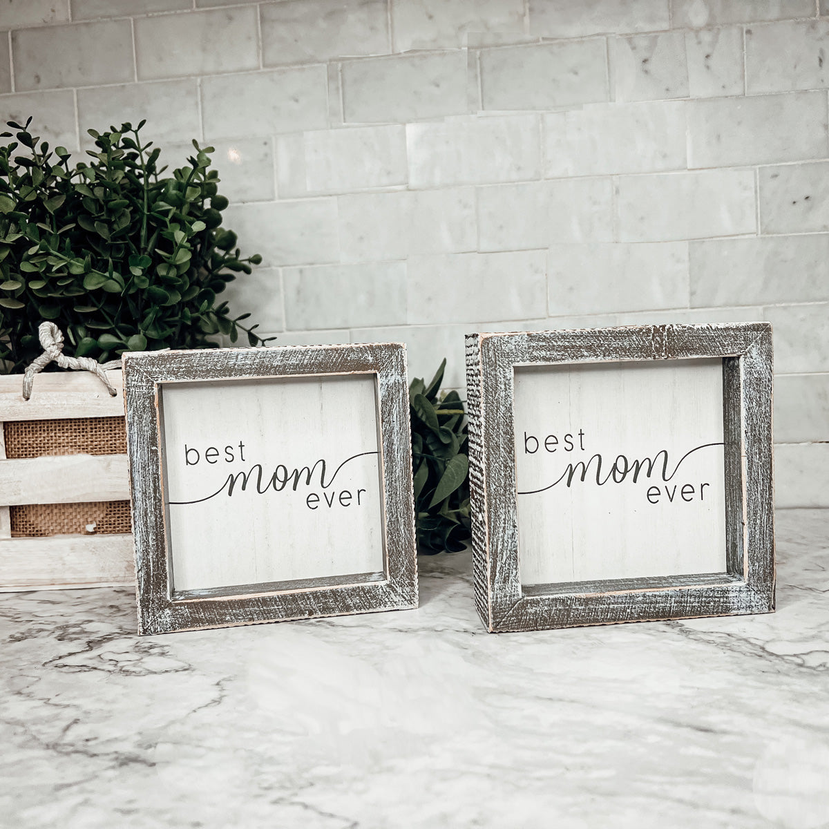 Best Mom Ever sign Wooden