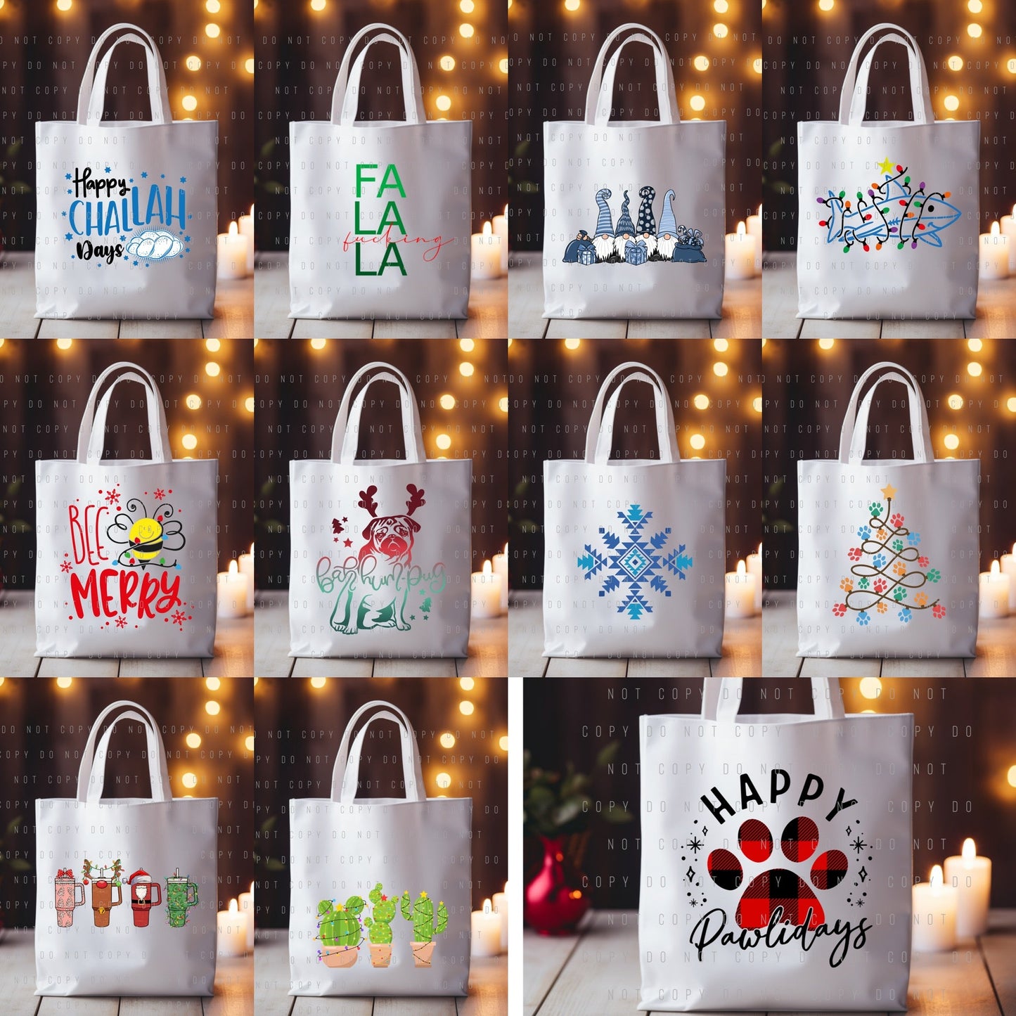 Tote Bag - Christmas & Hanukkah - PREORDER