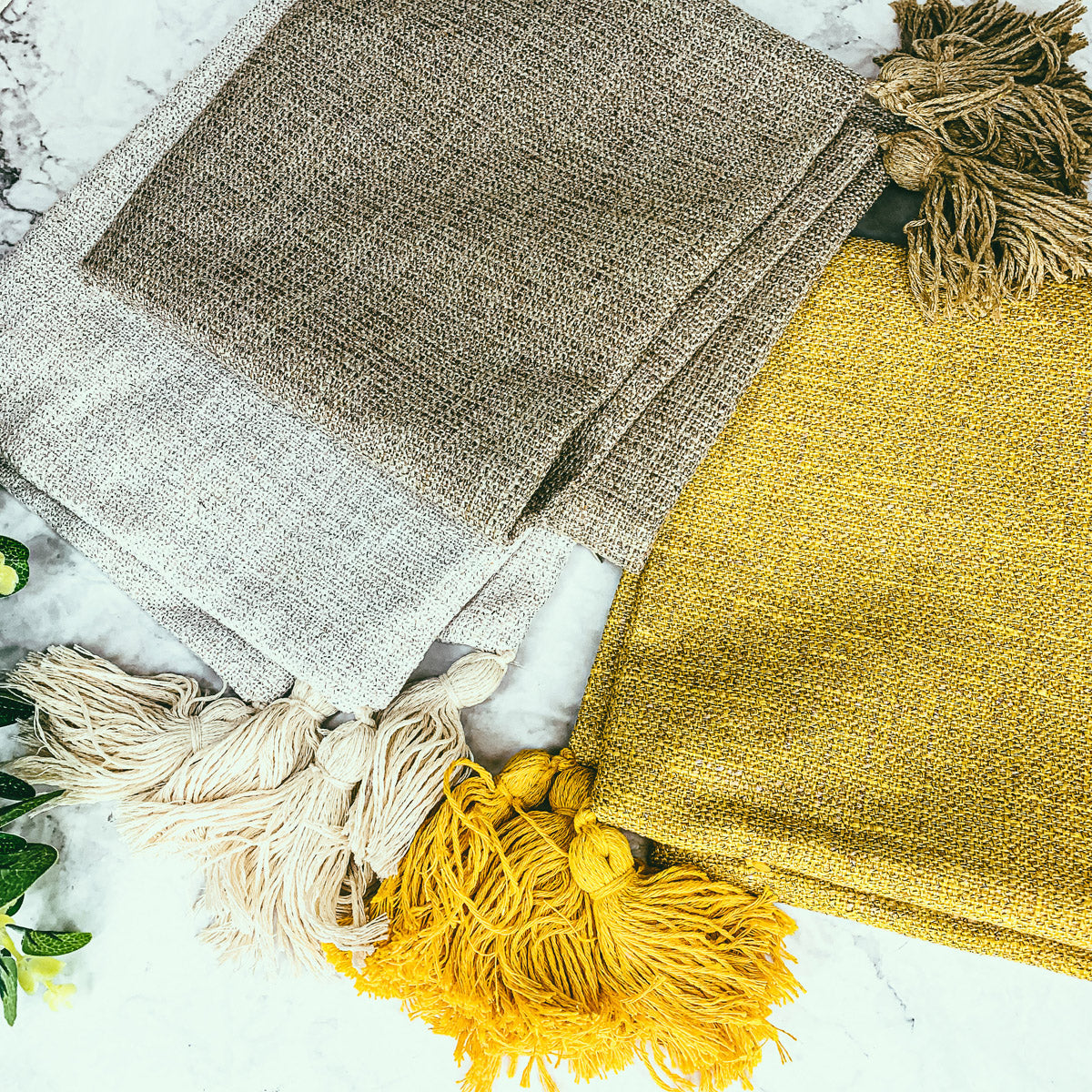 Cotton Linen Pillow Cover Sets with tassels