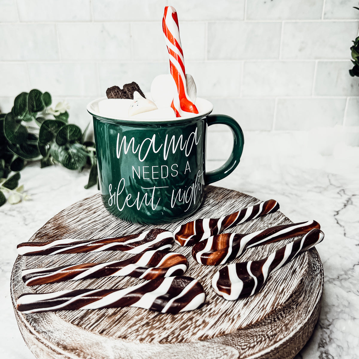 Hot Cocoa Edible Spoon Stirrers for Christmas