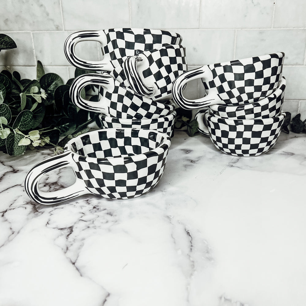 Small BW Checkered Mug