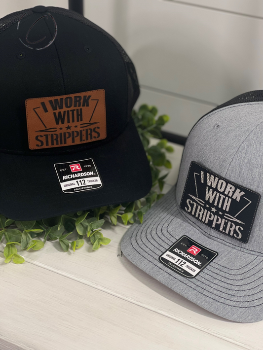 Adult I Work With Strippers Patch Snapback Hat
