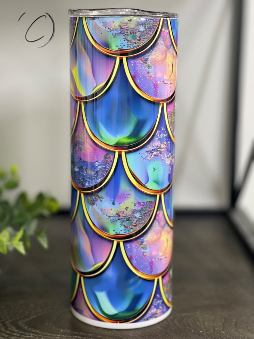 Mermaid Scales 20oz Skinny Tumbler