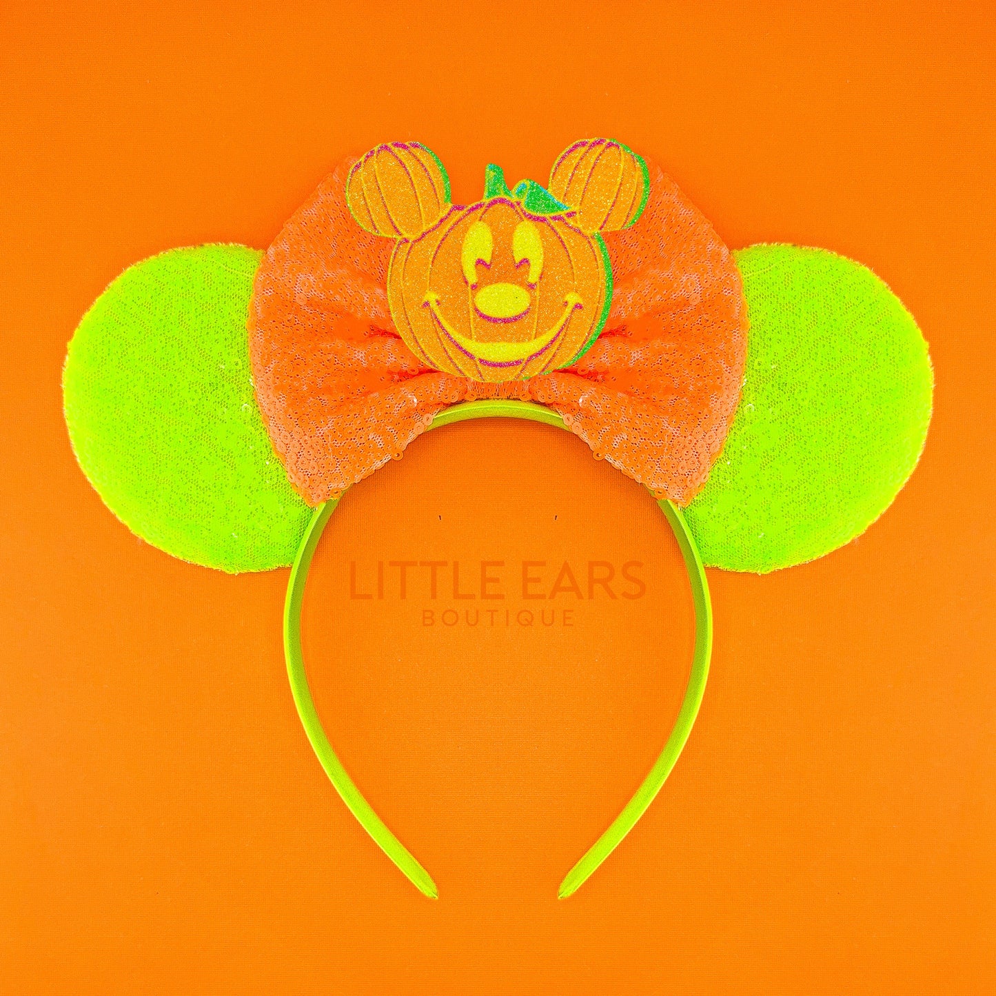 Neon Mickey Pumpkin Ears