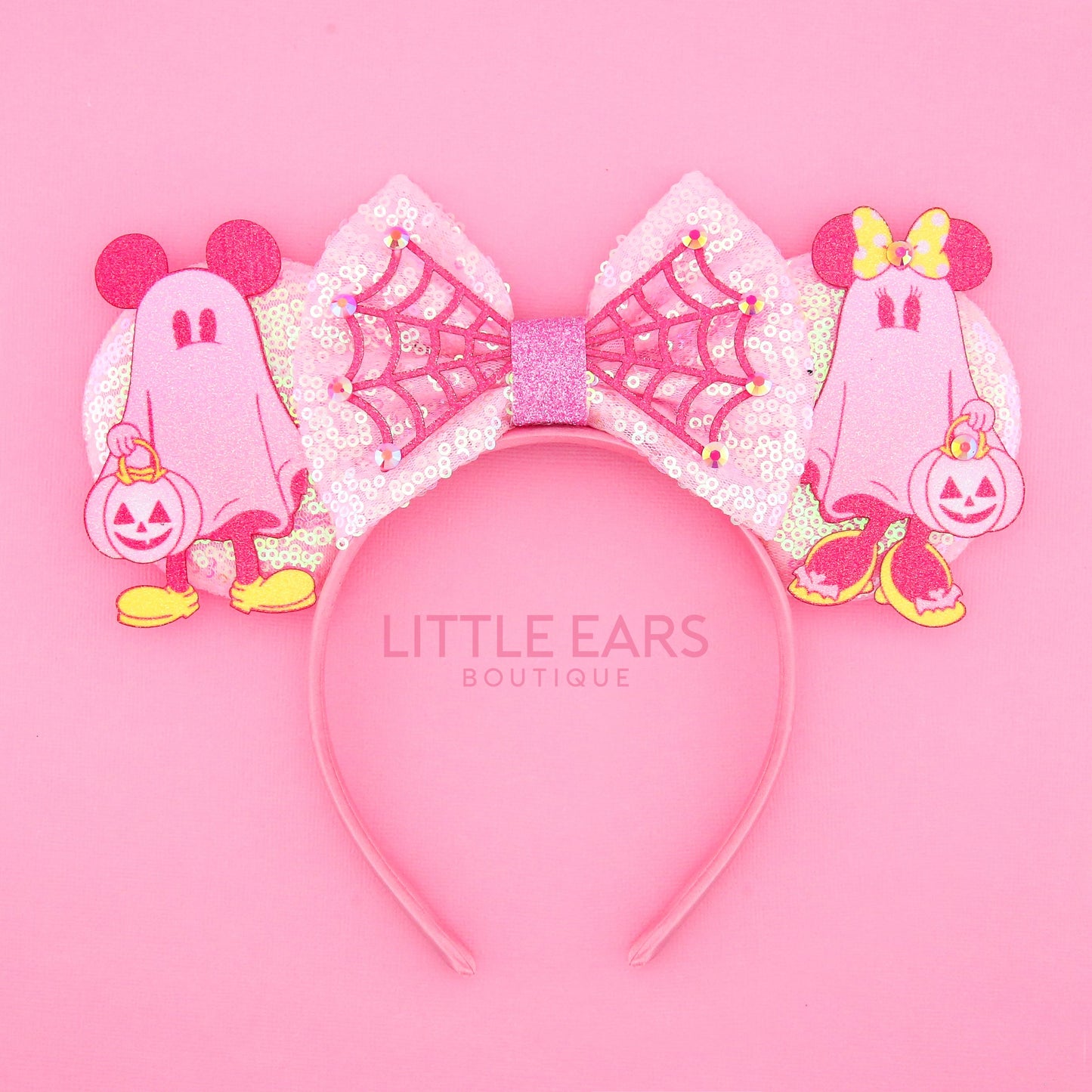 New Pink Ghosts Halloween Mickey Ears