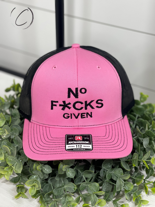 Adult No F*cks Given Embroidered Snapback Hat