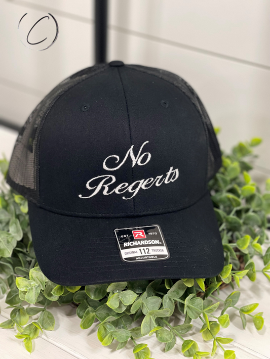 Adult No Regerts Embroidered Snapback Hat